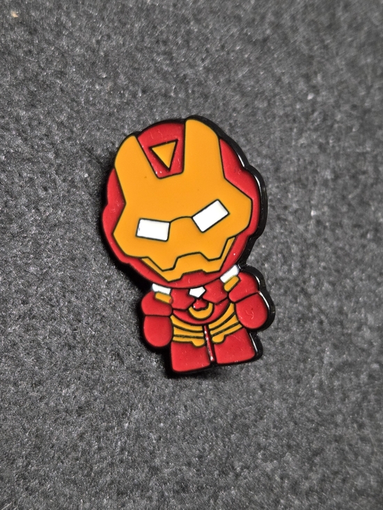 Other - **Red and Yellow Enamel Superhero Pin**